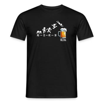 Friday Weekend Beer Lovers Beer Drinkers - Men's T-Shirt - black - Front - AI Model Male 178 light (178cm)