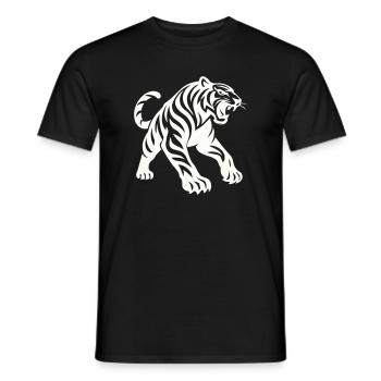 Silhouette de tigre - T-shirt homme - noir - Devant - AI Model Male 178 light (178cm)