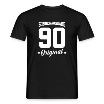 90 Birthday - Men's T-Shirt - black - Front - AI Model Male 178 light (178cm)