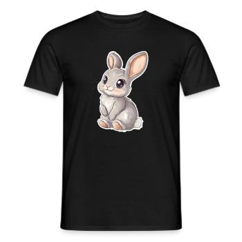 Hase - Männer T-Shirt - Schwarz - Vorne - AI Model Male 178 light (178cm)