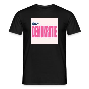 VALUES FOR DEMOCRACY - Men's T-Shirt - black - Front - AI Model Male 178 light (178cm)