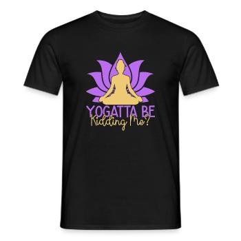 Yoga Yogatta Je me moque de mon humour Yoga - T-shirt homme - noir - Devant - AI Model Male 178 light (178cm)