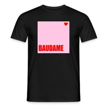 MAÎTRE D’OUVRAGE BAUDAME HAUSBAU HERZ - T-shirt homme - noir - Devant - AI Model Male 178 light (178cm)