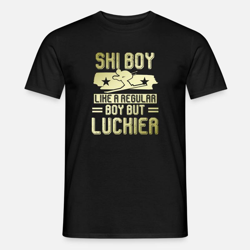ski junge - Männer T-Shirt - Schwarz