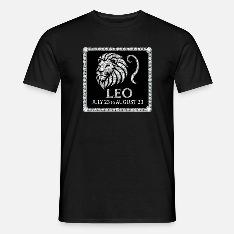 Sternzeichen Löwe - Männer T-Shirt - Schwarz