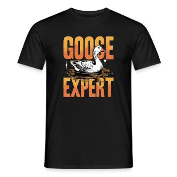 Funny Bird Goose - Men's T-Shirt - black - Front - AI Model Male 178 light (178cm)