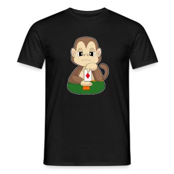Monkey Poker Poker Card Game - Men's T-Shirt - black - Front - AI Model Male 178 light (178cm)