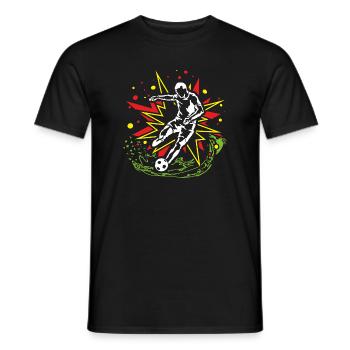 Football Energetic Football Kick - Men's T-Shirt - black - Front - AI Model Male 178 light (178cm)