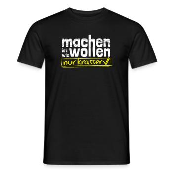 Faire est comme vouloir, mais en plus flagrant - T-shirt homme - noir - Devant - AI Model Male 178 light (178cm)