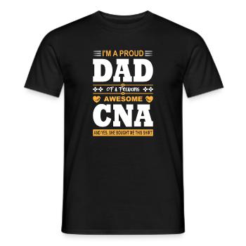 Drôle d’infirmière Cadeaux Tenues d’allaitement - T-shirt homme - noir - Devant - AI Model Male 178 light (178cm)