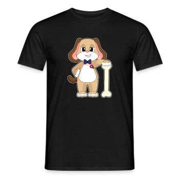 Hund Bräutigam Fliege Hochzeit - Männer T-Shirt - Schwarz - Vorne - AI Model Male 178 light (178cm)
