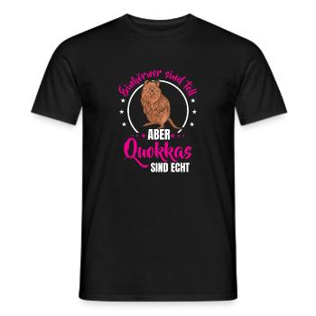 Quokka is a real short-tailed kangaroo - Men's T-Shirt - black - Front - AI Model Male 178 light (178cm)