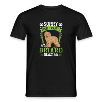 Briard kann nicht Berger de Brie - Männer T-Shirt - Schwarz - Vorne - AI Model Male 178 light (178cm)