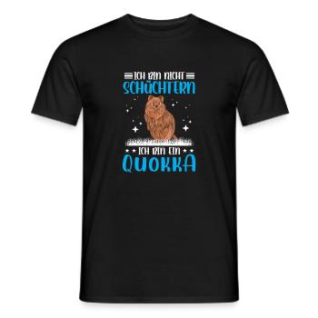 Quokka shy short-tailed kangaroo - Men's T-Shirt - black - Front - AI Model Male 178 light (178cm)