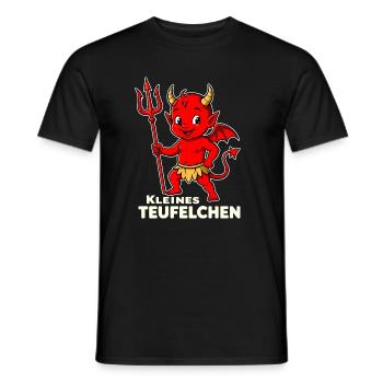 Teufel Kostüm Halloween Teufelchen Dreizack - Männer T-Shirt - Schwarz - Vorne - AI Model Male 178 light (178cm)