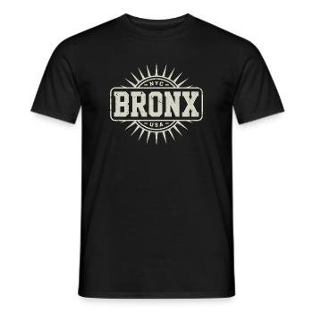 Bronx - New York Souvenir Design - Men's T-Shirt - black - Front - AI Model Male 178 light (178cm)