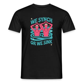 Natation synchronisée Natation artistique Sports nautiques - T-shirt homme - noir - Devant - AI Model Male 178 light (178cm)