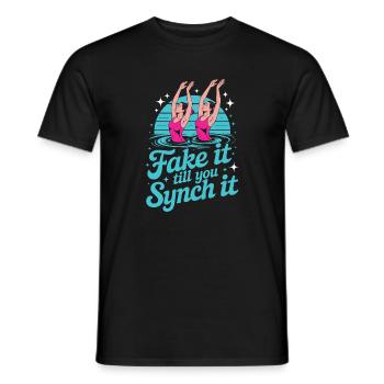 Synchronschwimmen Kunstschwimmen Wassersport - Männer T-Shirt - Schwarz - Vorne - AI Model Male 178 light (178cm)