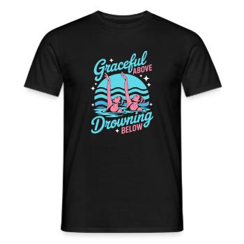 Natation synchronisée Natation artistique Sports nautiques - T-shirt homme - noir - Devant - AI Model Male 178 light (178cm)