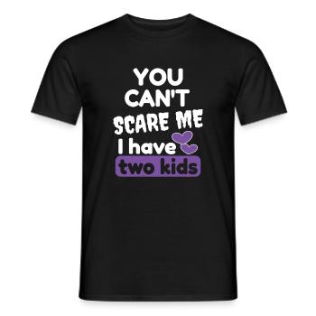 I have two kids - Men's T-Shirt - black - Front - AI Model Male 178 light (178cm)