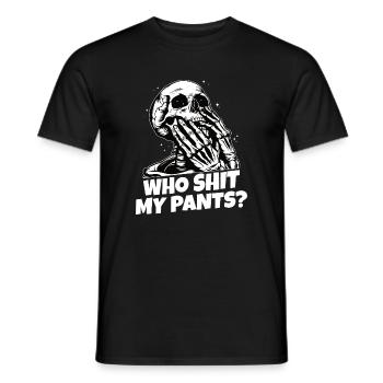 Qui m’a merdé ? - T-shirt homme - noir - Devant - AI Model Male 178 light (178cm)