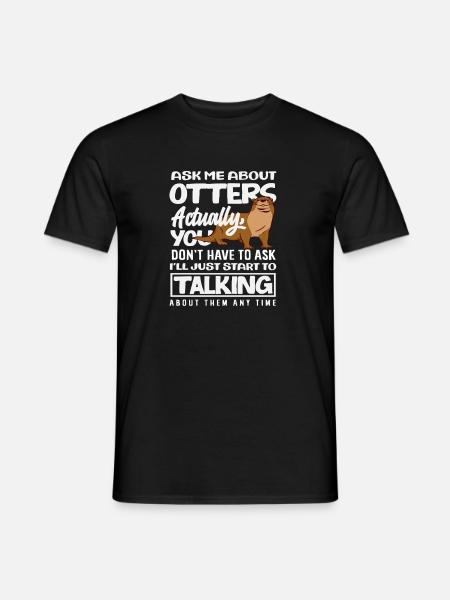 Immer Über Seeotter Sprechen Cartoon - Männer T-Shirt - Schwarz