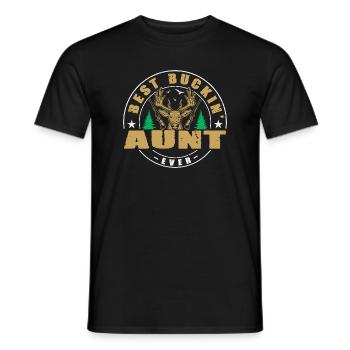 Tante Chasseur Cadeaux Chasse Chasse Chasseur Examen - T-shirt homme - noir - Devant - AI Model Male 178 light (178cm)