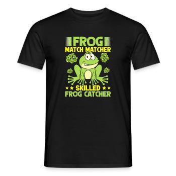 Frog Catcher Match Matcher Skilled Catcher Frog - Männer T-Shirt - Schwarz - Vorne - AI Model Male 178 light (178cm)