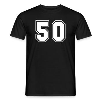 50 blocs style noir et blanc - T-shirt homme - noir - Devant - AI Model Male 178 light (178cm)