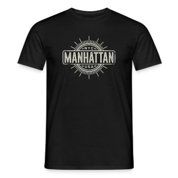 Manhattan - New York Souvenir Design - Men's T-Shirt - black - Front - AI Model Male 178 light (178cm)