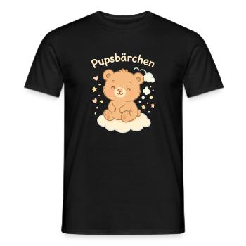 Pupsbärchen auf Wolke - Männer T-Shirt - Schwarz - Vorne - AI Model Male 178 light (178cm)