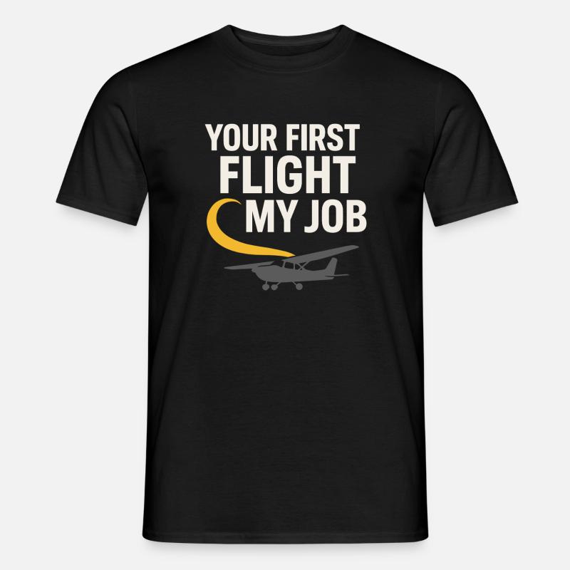 Fluglehrer Cfi Pilot Luftfahrtlehrer - Männer T-Shirt - Schwarz