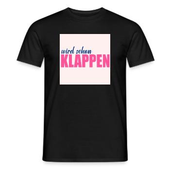 Wird schon klappen Optimismus - Männer T-Shirt - Schwarz - Vorne - AI Model Male 178 light (178cm)