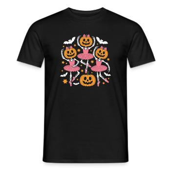 Kürbis Ballett Halloween Tänzer - Männer T-Shirt - Schwarz - Vorne - AI Model Male 178 light (178cm)