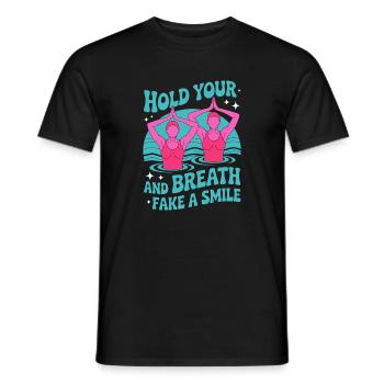 Synchronized swimming Artistic swimming Water sports - Men's T-Shirt - black - Front - AI Model Male 178 light (178cm)