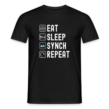Synchronschwimmen Kunstschwimmen Wassersport - Männer T-Shirt - Schwarz - Vorne - AI Model Male 178 light (178cm)