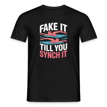 Synchronschwimmen Kunstschwimmen Wassersport - Männer T-Shirt - Schwarz - Vorne - AI Model Male 178 light (178cm)