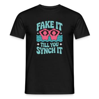 Synchronschwimmen Kunstschwimmen Wassersport - Männer T-Shirt - Schwarz - Vorne - AI Model Male 178 light (178cm)