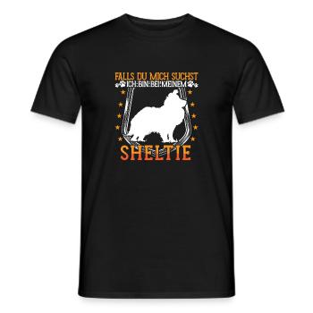 Samoyed is allergic sled dog - Men's T-Shirt - black - Front - AI Model Male 178 light (178cm)