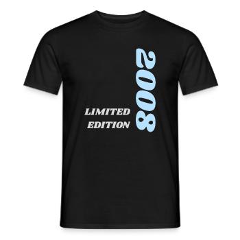 Limited Edition 2008 – Geburtsjahr Design Vintage  - Männer T-Shirt - Schwarz - Vorne - AI Model Male 178 light (178cm)
