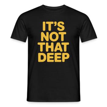 Ce n’est pas si profond - T-shirt homme - noir - Devant - AI Model Male 178 light (178cm)