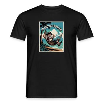 Pas de navire, pas de problème - T-shirt homme - noir - Devant - AI Model Male 178 light (178cm)