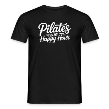 Pilates Is My Happy Hour for Instructors - Men's T-Shirt - black - Front - AI Model Male 178 light (178cm)