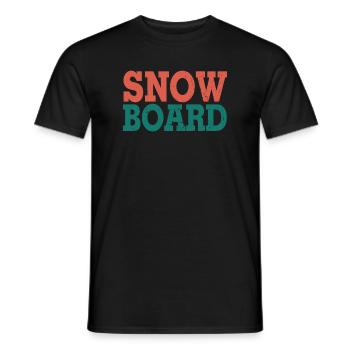 Planche à neige - T-shirt homme - noir - Devant - AI Model Male 178 light (178cm)