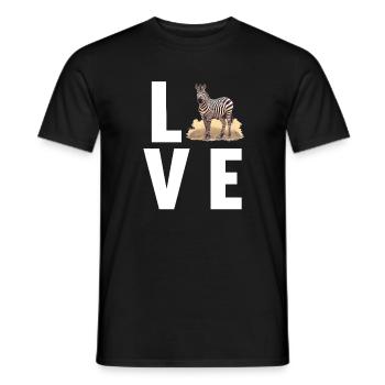 Zebras Zebra - Men's T-Shirt - black - Front - AI Model Male 178 light (178cm)