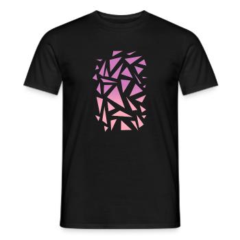 Triangle Pattern - Purple Pink - Men's T-Shirt - black - Front - AI Model Male 178 light (178cm)