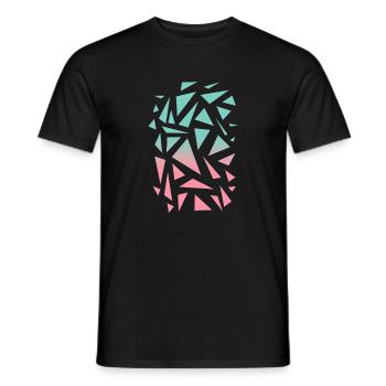 Triangle Pattern - Turquoise Pink - Men's T-Shirt - black - Front - AI Model Male 178 light (178cm)