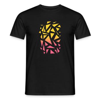 Triangle Pattern - Yellow Red - Men's T-Shirt - black - Front - AI Model Male 178 light (178cm)