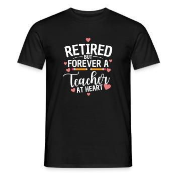 Enseignant à la retraite Enseignement à la retraite - T-shirt homme - noir - Devant - AI Model Male 178 light (178cm)