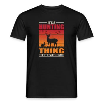 Cadeau de chasseur Chasse Examen de chasseur - T-shirt homme - noir - Devant - AI Model Male 178 light (178cm)